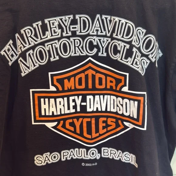 Harley-Davidson XL Black T Shirt Brasil - Picture 2 of 6